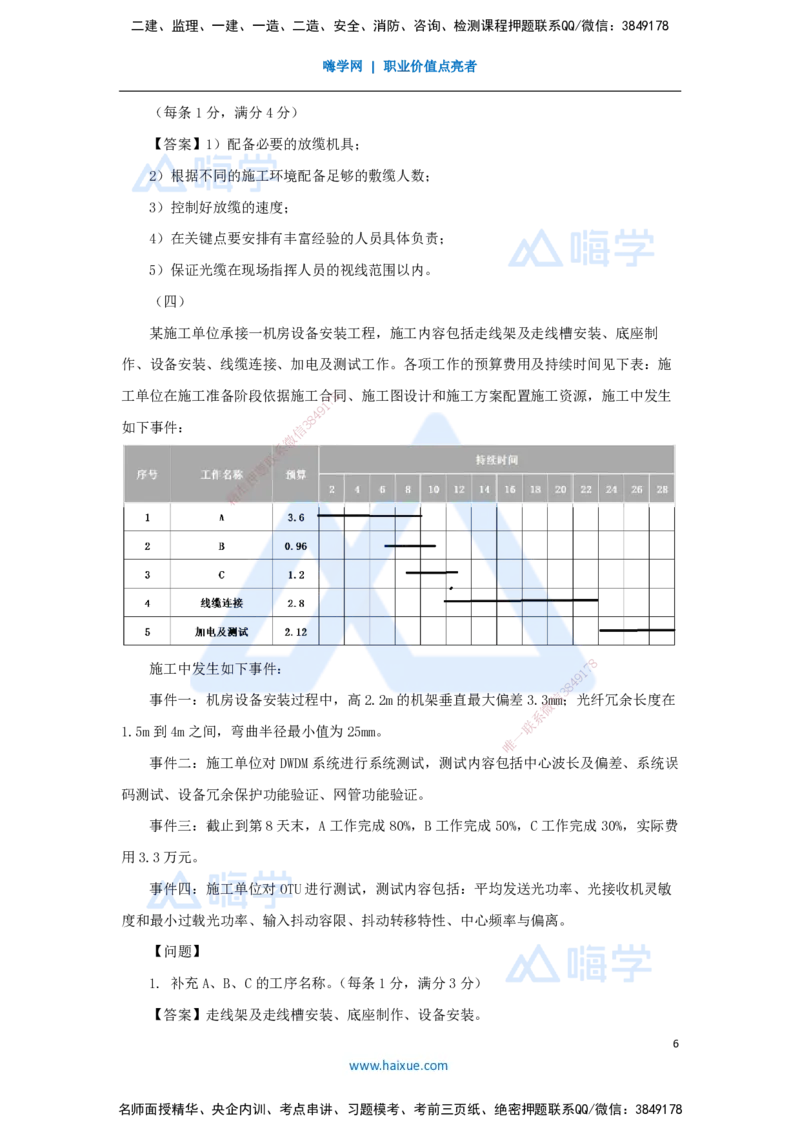 04.2025杨鹏-五年真题解析-2023年真题解析（2）案例分析题_2026年一级建造师_2026年一建通信_2025年一建通信SVIP_03-习题精析✿实战特训✿模考通关_01-通信《五年真题解析》杨鹏HX