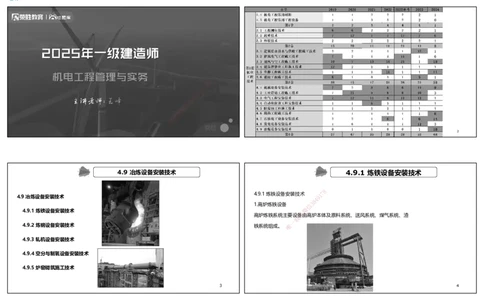 视频65&mdash;66集4.9冶炼设备安装技术（可打印版）_2026年一级建造师_2026年一建机电_2025年一建机电SVIP_02-基础精讲✿高端面授✿深度强化_12-机电《教材精讲班》王峰RS推荐