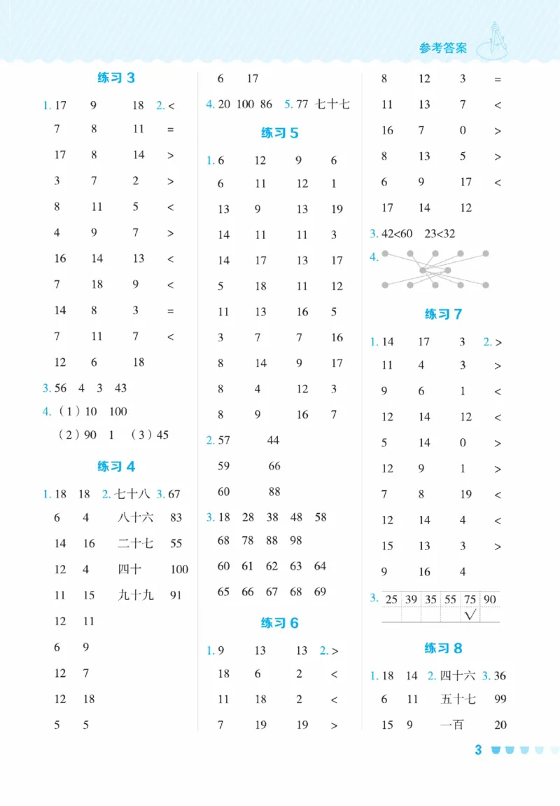 《星级口算天天练》数学1年级下册（JJ）_一年级上下册资料_小学一年级学习资料-25年更新版_1-04、小学一年级数学下册_1-4-2、练习题、作业、试题、试卷_冀教版_电子册类