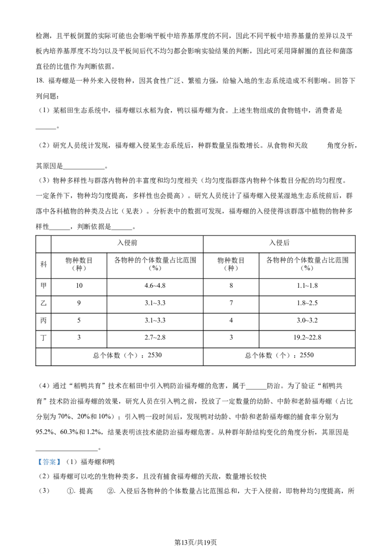 2024年高考生物试卷（江西）（解析卷）_生物历年高考真题_新&middot;Word版2008-2025&middot;高考生物真题_生物（按年份分类）2008-2025_2024&middot;高考生物真题