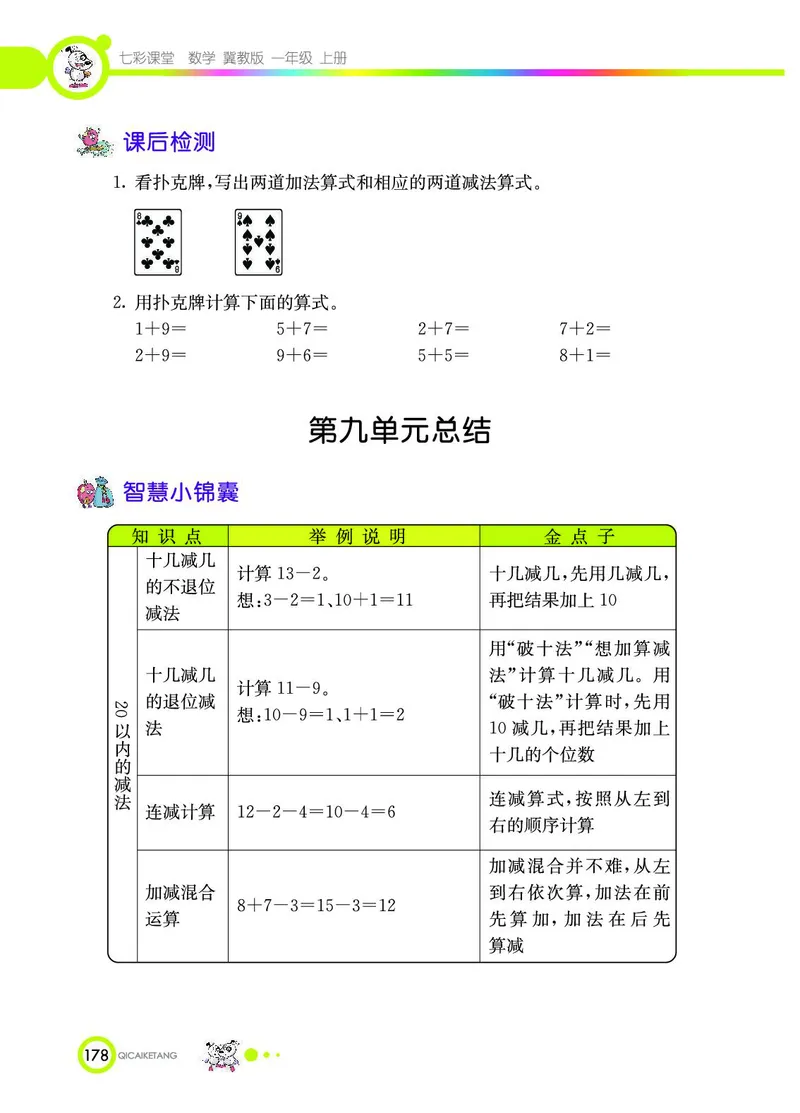 《七彩课堂》数学1年级上册（JJ）_一年级上下册资料_小学一年级学习资料-25年更新版_1-03、小学一年级数学上册_冀教版_10、电子书籍