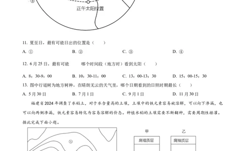 2024年高考地理试卷（福建）（空白卷）_地理历年高考真题_新&middot;Word版2008-2025&middot;高考地理真题_地理（按年份分类）2008-2025_2024&middot;地理高考真题