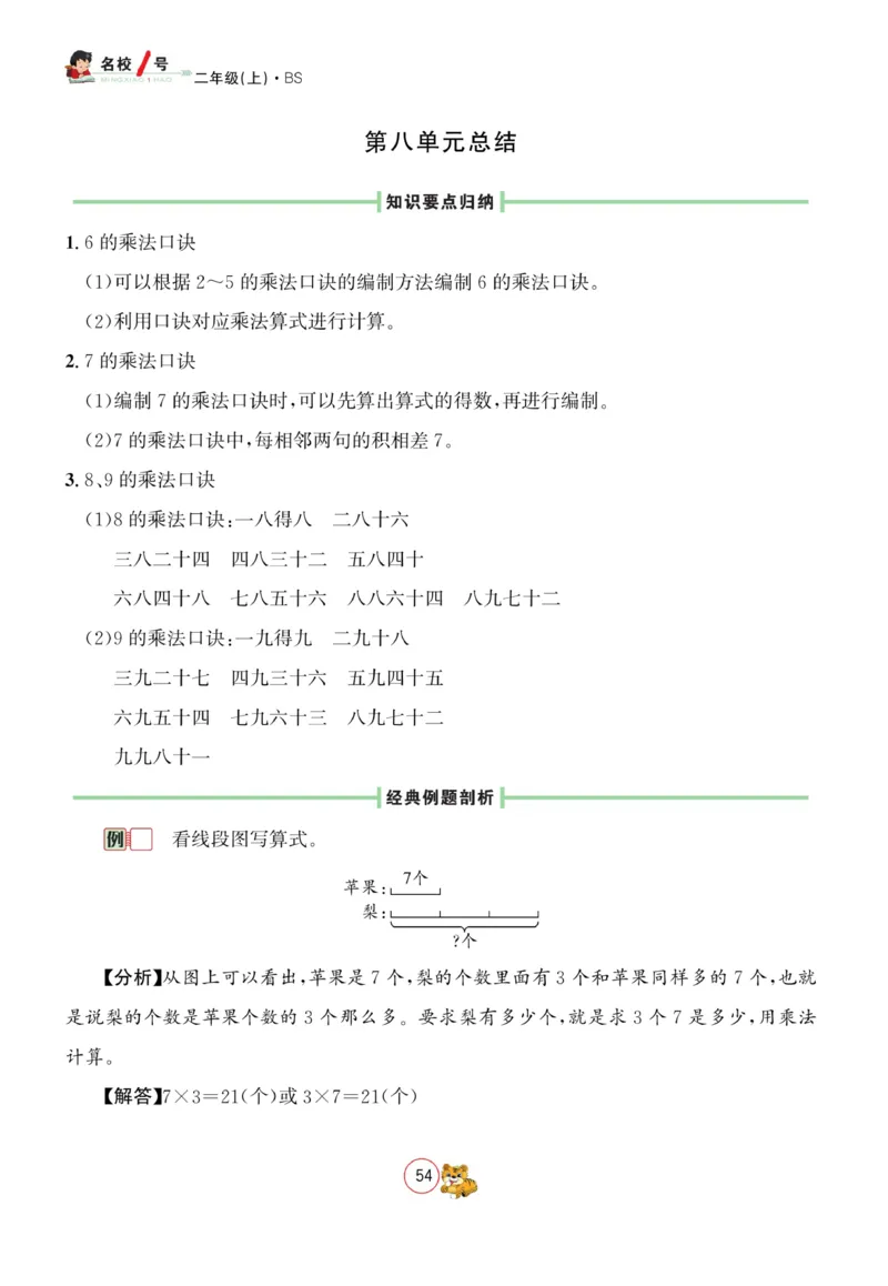 《名校1号天府作业本》数学2年级上册（BS）_二年级上下册资料_小学二年级学习资料-25年更新版_2-03、小学二年级数学上册_2-3-2、练习题、作业、试题、试卷_北师大版_电子册类