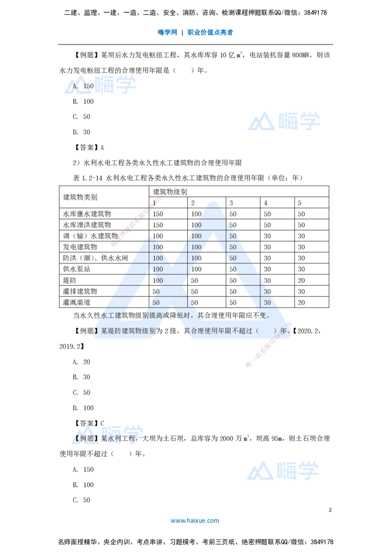 05.2025吴长春-名师精讲通关-第1章（4）水利水电工程合理使用年限及耐久性_2026年一级建造师_2026年一建水利_2025年一建水利SVIP_02-基础精讲✿高端面授✿深度强化_讲义