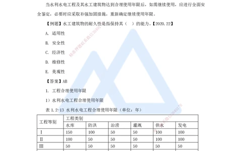 05.2025吴长春-名师精讲通关-第1章（4）水利水电工程合理使用年限及耐久性_2026年一级建造师_2026年一建水利_2025年一建水利SVIP_02-基础精讲✿高端面授✿深度强化_讲义
