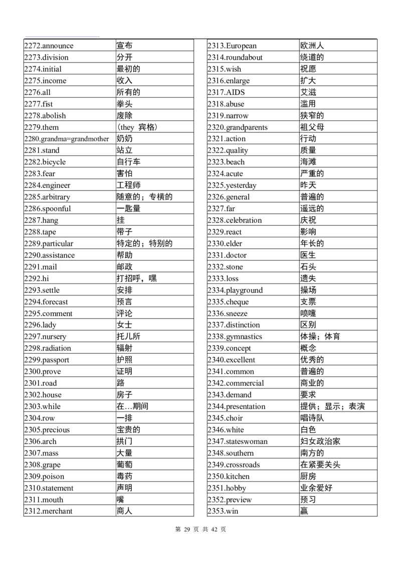 英语94高中英语3500词（乱序版）_S054高中英语备考必备学习资料包