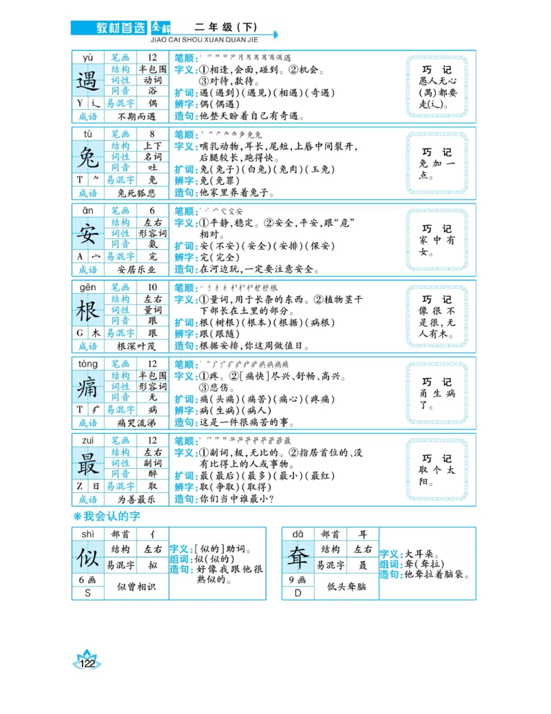 《教材首选全解》语文2年级下册（RJ）_二年级上下册资料_小学二年级学习资料-25年更新版_2-02、小学二年级语文下册_2-2-2、练习题、作业、试题、试卷_电子册类_教材解读
