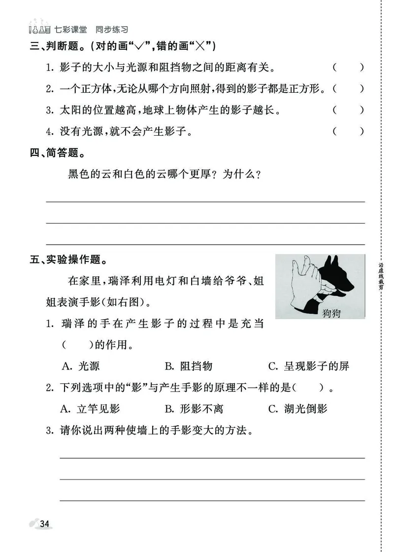 《同步练习》3年级下册（教科版）_三年级上下册资料_小学三年级学习资料-25年更新版_3-10、小学三年级科学下册_教科版_电子册类