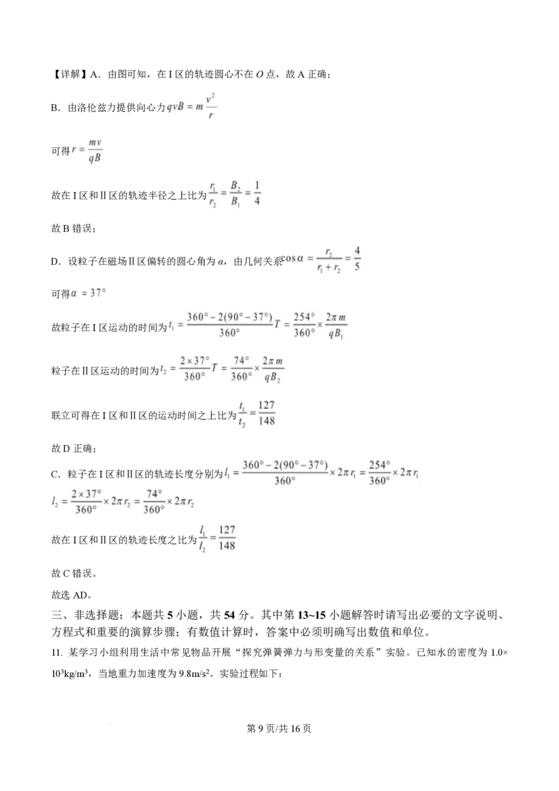 2025年高考物理试卷（四川卷）（解析卷）_物理历年高考真题_新&middot;PDF版2008-2025&middot;高考物理真题_物理（按年份分类）2008-2025_2025&middot;高考物理真题