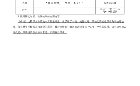 19咕咚（学习任务单）-（统编版）_一年级语文下册（统编版）_老课标资料_学习任务单