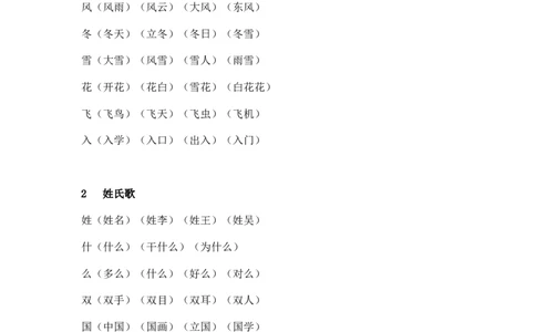 新人教版一年级下知识点归纳x_一年级语文下册（统编版）_老课标资料_一下语文含教学视频_第一套_009-试题试卷word版可下载打印_总复习资料