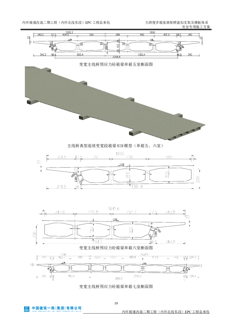 大跨度多箱室高架桥盘扣支架及模板体系安全专项施工方案_2021-2023年优秀施组方案_施工方案_襄阳内环线项目大跨度多箱室高架桥盘扣支架及模板体系安全专项施工方案_1、施工方案
