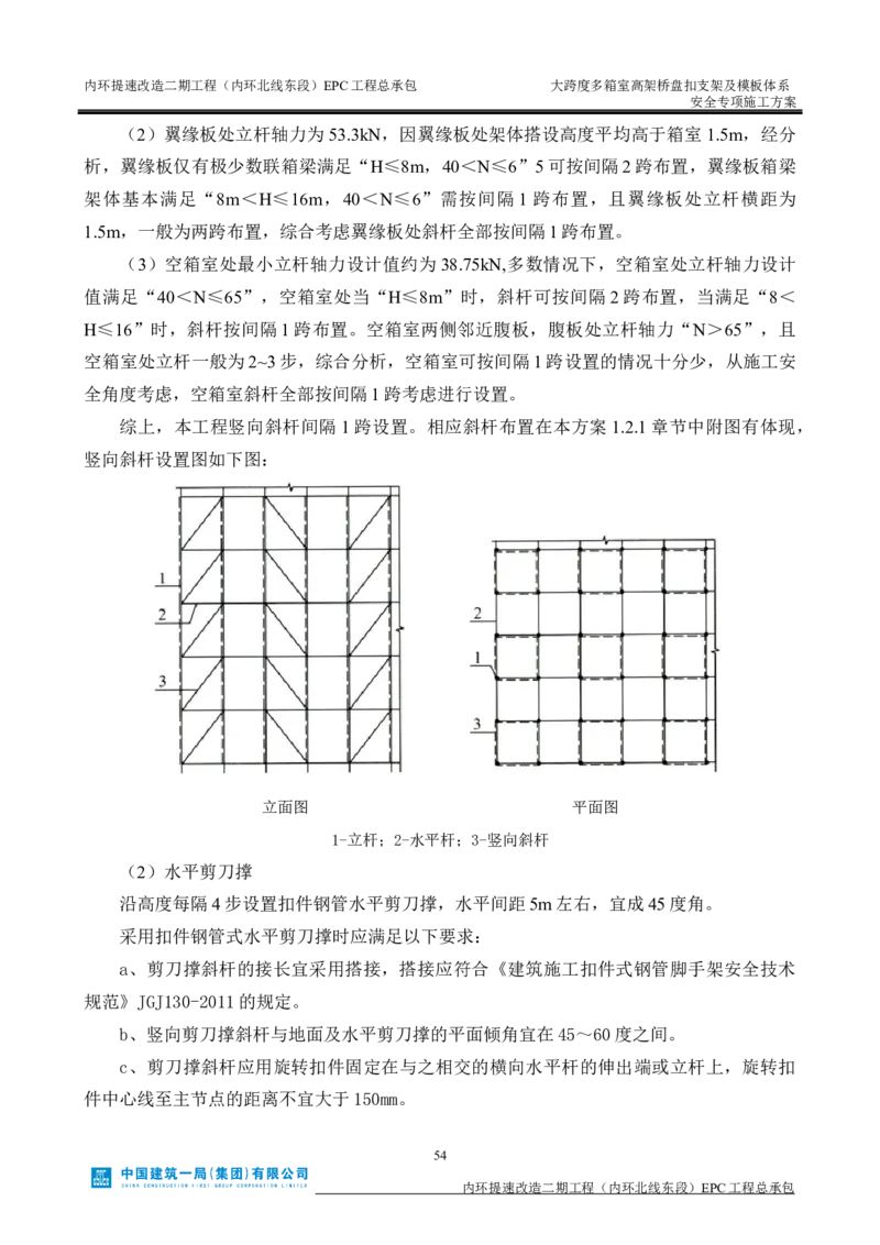 大跨度多箱室高架桥盘扣支架及模板体系安全专项施工方案_2021-2023年优秀施组方案_施工方案_襄阳内环线项目大跨度多箱室高架桥盘扣支架及模板体系安全专项施工方案_1、施工方案