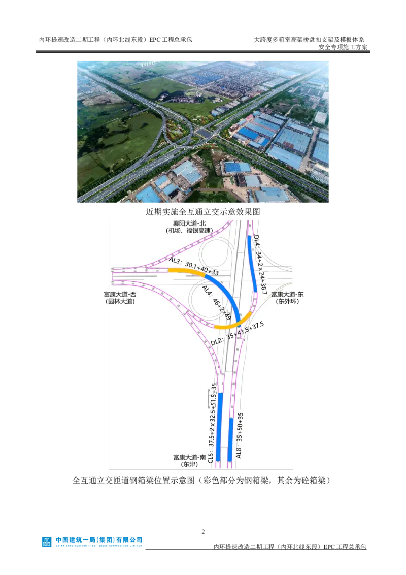 大跨度多箱室高架桥盘扣支架及模板体系安全专项施工方案_2021-2023年优秀施组方案_施工方案_襄阳内环线项目大跨度多箱室高架桥盘扣支架及模板体系安全专项施工方案_1、施工方案