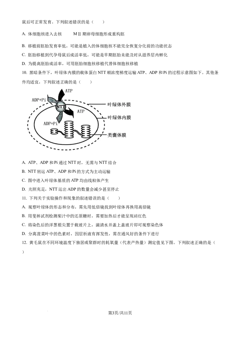 2025年高考生物试卷（黑吉辽蒙卷）（空白卷）_生物历年高考真题_新&middot;Word版2008-2025&middot;高考生物真题_生物（按年份分类）2008-2025_2025&middot;高考生物真题