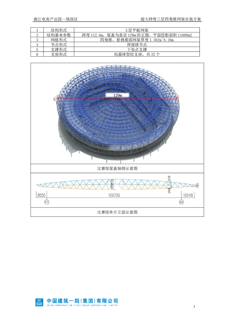 超大跨度三层四角锥网架安装方案_2021-2023年优秀施组方案_施工方案_方案27-超大跨度三层四角锥网架安装方案_1.施工方案