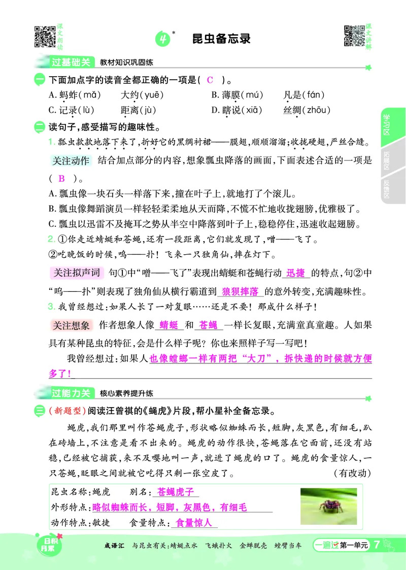 《一遍过》课时-24春语文3年级下册（RJ）_三年级上下册资料_小学三年级学习资料-25年更新版_3-02、小学三年级语文下册_3-2-2、练习题、作业、试题、试卷_电子册类