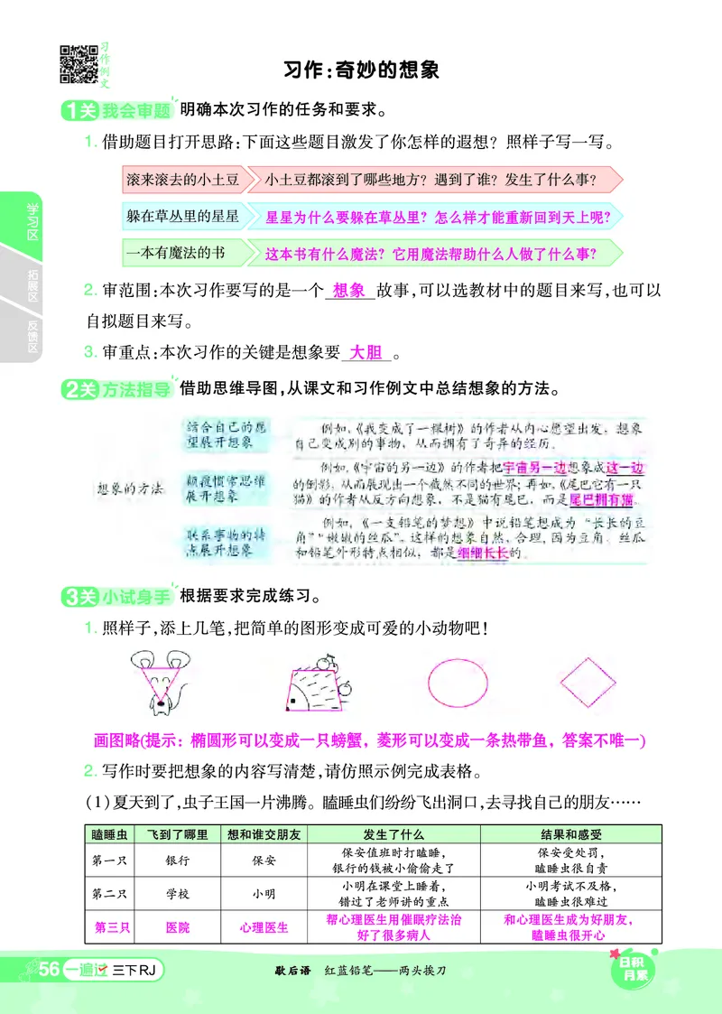 《一遍过》课时-24春语文3年级下册（RJ）_三年级上下册资料_小学三年级学习资料-25年更新版_3-02、小学三年级语文下册_3-2-2、练习题、作业、试题、试卷_电子册类