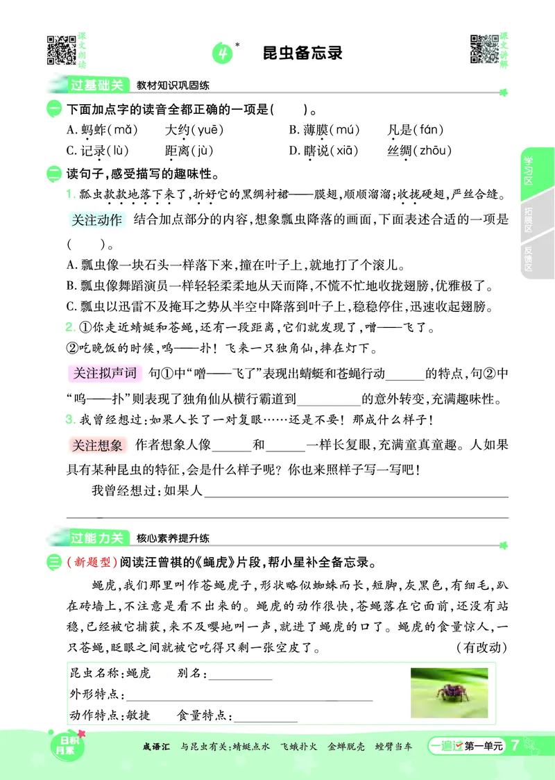 《一遍过》课时-24春语文3年级下册（RJ）_三年级上下册资料_小学三年级学习资料-25年更新版_3-02、小学三年级语文下册_3-2-2、练习题、作业、试题、试卷_电子册类