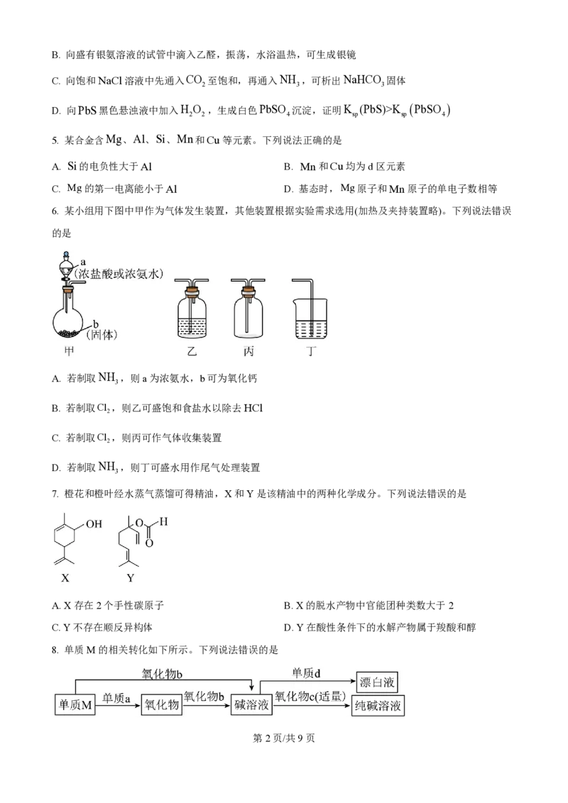 2024年高考化学试卷（重庆）（空白卷）_历年高考真题合集_化学历年高考真题_新&middot;PDF版2008-2025&middot;高考化学真题_化学（按年份分类）2008-2025_2024&middot;高考化学真题