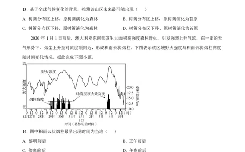 2025年高考地理试卷（安徽卷）（空白卷）_地理历年高考真题_新&middot;PDF版2008-2025&middot;高考地理真题_地理（按年份分类）2008-2025_2025&middot;地理高考真题