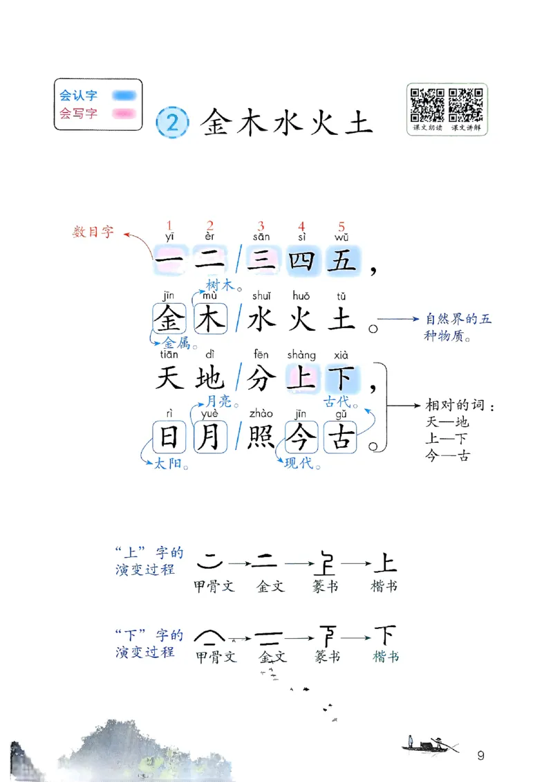 25秋一年级上册语文课堂笔记119页_2025秋《课堂笔记预习课》语文1-6