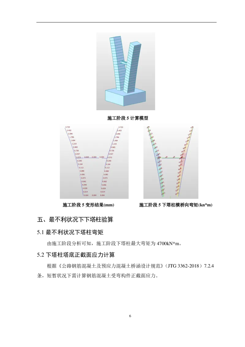 附件3：九江(65+120+65m)部分斜拉桥下塔柱施工计算_2021-2023年优秀施组方案_施工方案_方案11-新建快速路系统（一期)工程总承包（一标段）项目-矮塔斜拉桥安全专项施工方案