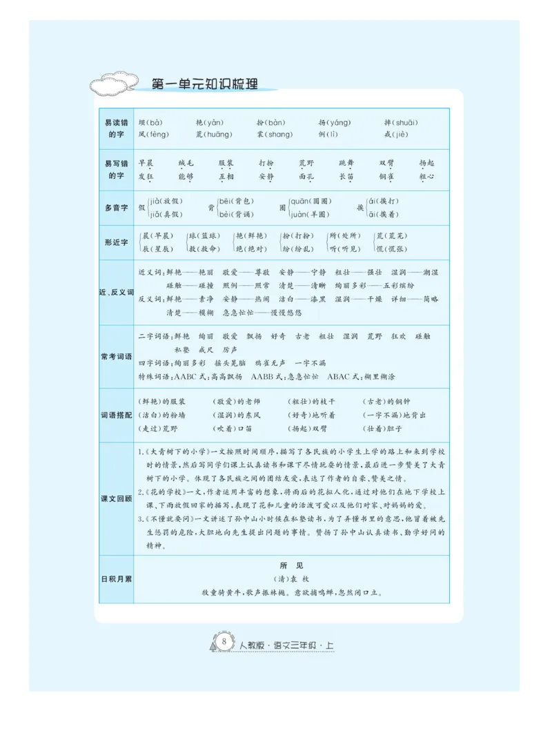 《快乐练习作业本》语文3年级上册（RJ）_三年级上下册资料_小学三年级学习资料-25年更新版_3-01、小学三年级语文上册_3-1-2、练习题、作业、试题、试卷_电子册类
