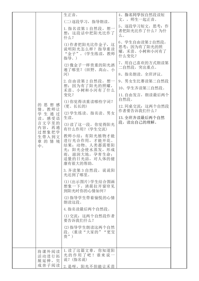 一、二单元教学设计(1)_一年级语文下册（统编版）_老课标资料_核心素养教案_一年级语文大单元教学教案
