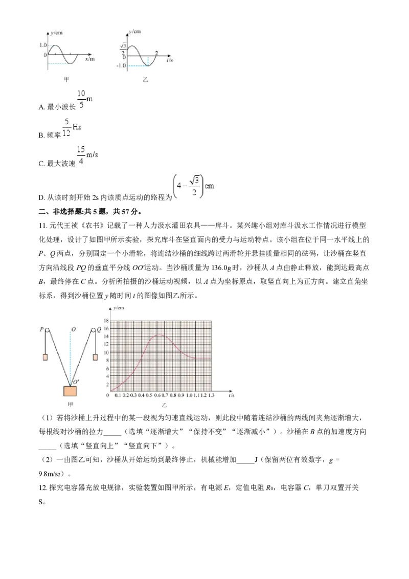 2024年高考物理试卷（重庆）（空白卷）_物理历年高考真题_新&middot;PDF版2008-2025&middot;高考物理真题_物理（按年份分类）2008-2025_2024&middot;高考物理真题