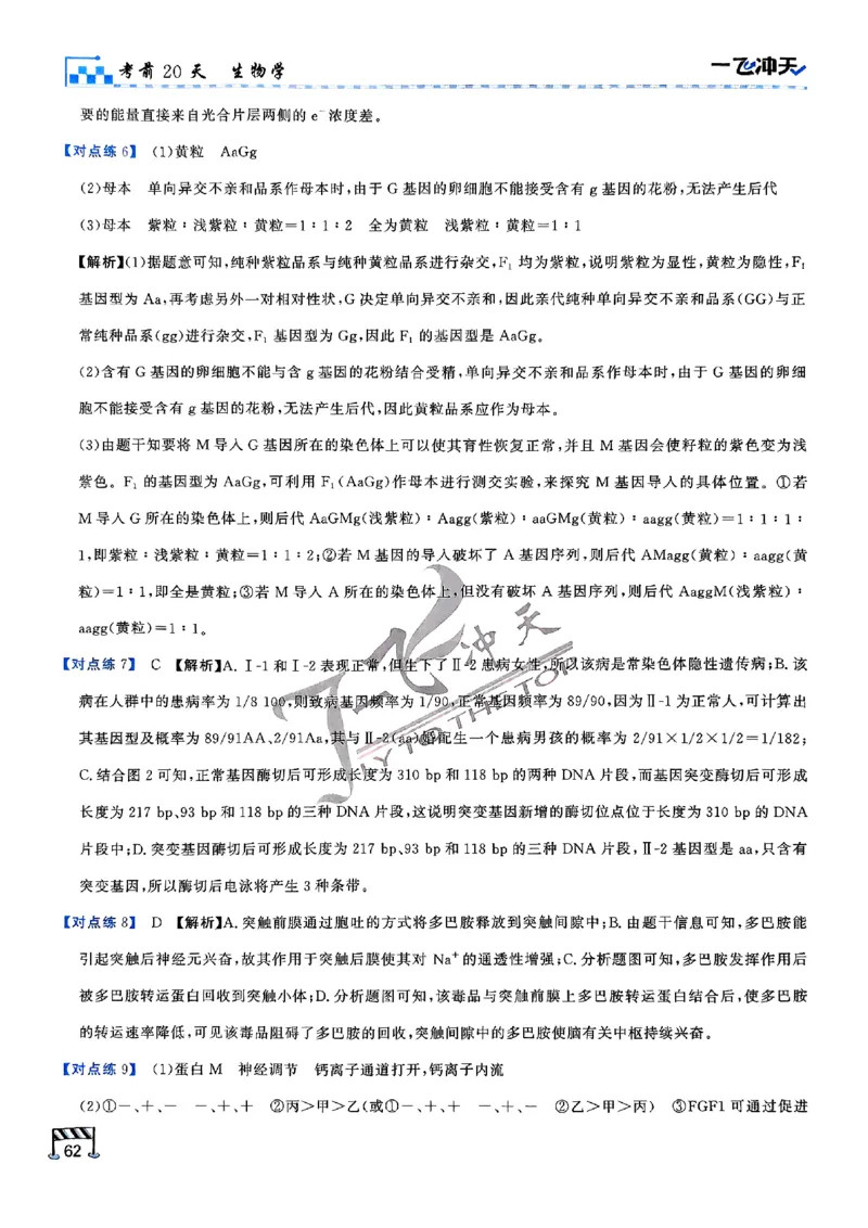 2025《一飞冲天&bull;高考抢分卷》生物考前20天_2025高中教辅（后续还会更新新习题试卷）_《一飞冲天高考抢分卷》2025版