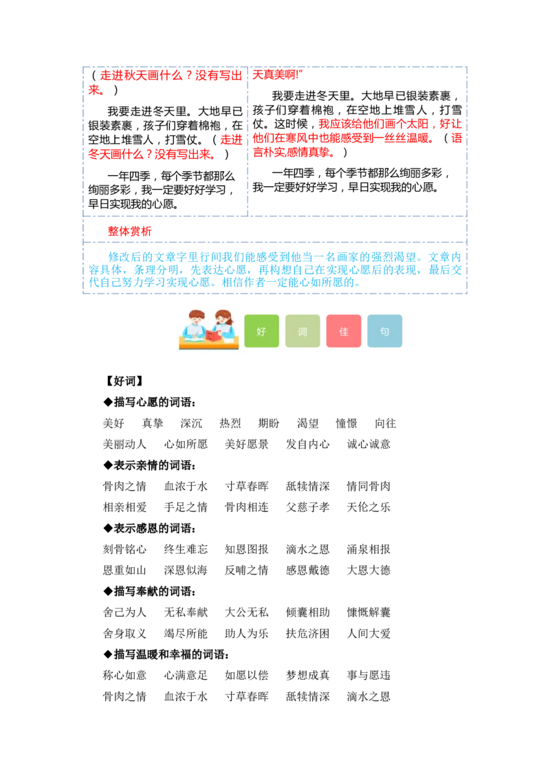 第二单元写话：美好心愿（教学设计）-（统编版.2024）_一年级语文下册（统编版）_单元写作能力提升_2025版