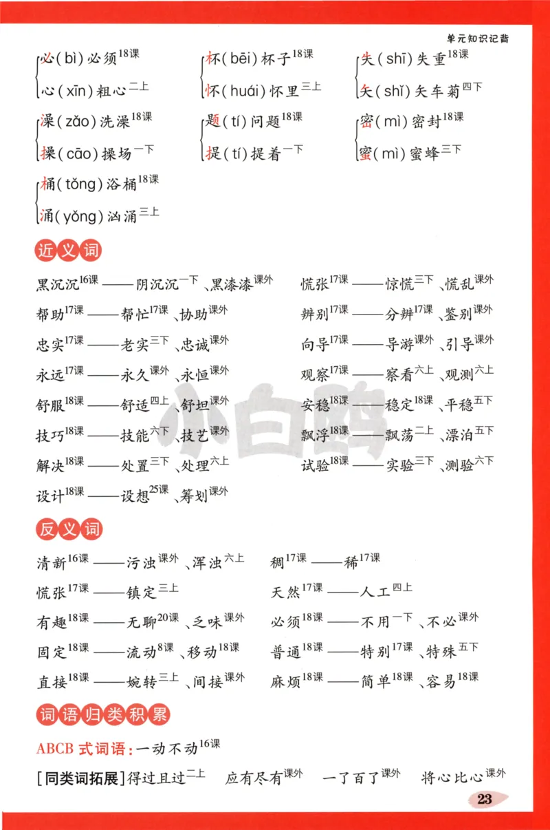 《小白欧》情境题-语文2年级下册（RJ）单元知识必备_二年级上下册资料_小学二年级学习资料-25年更新版_2-02、小学二年级语文下册_2-2-2、练习题、作业、试题、试卷_电子册类