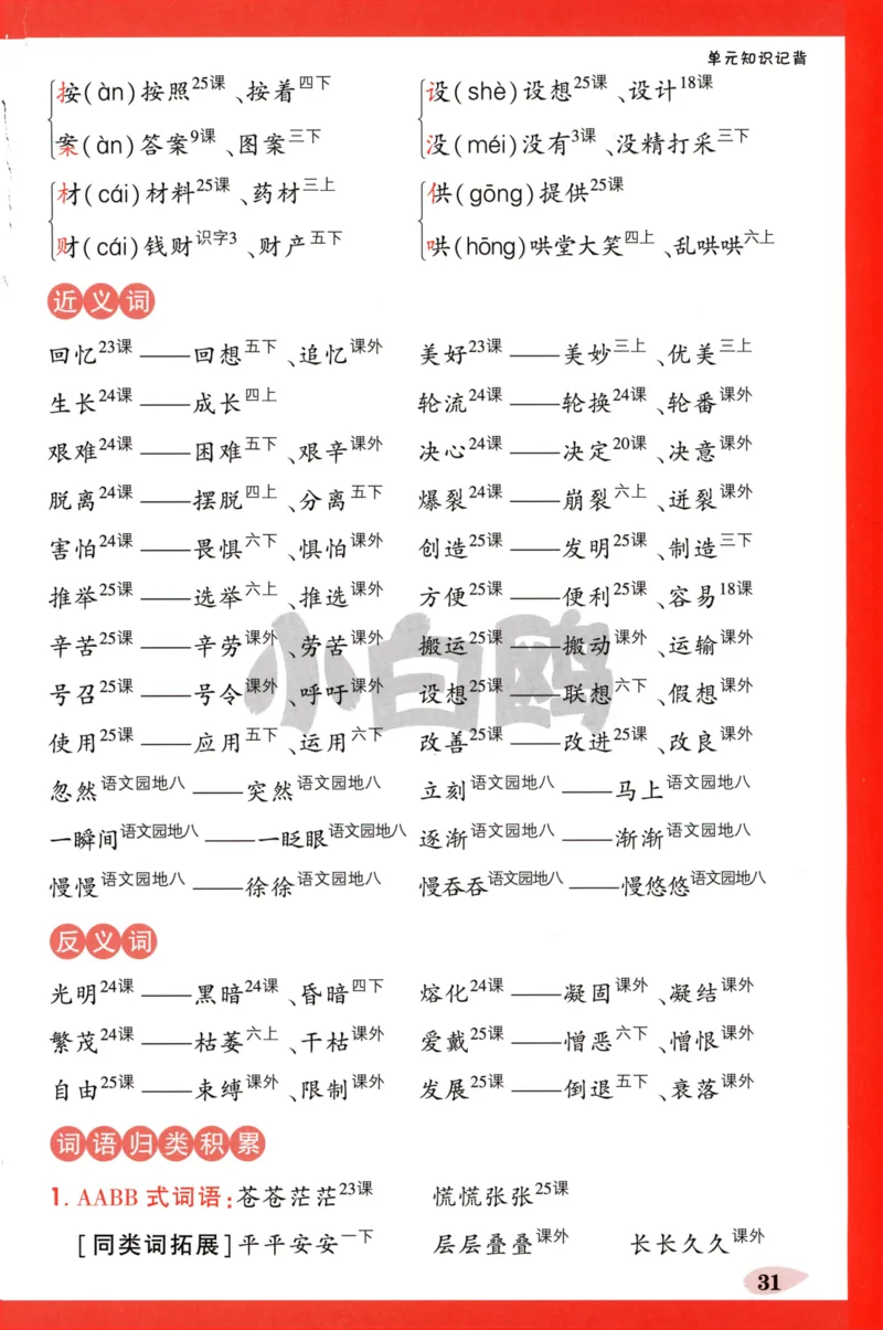 《小白欧》情境题-语文2年级下册（RJ）单元知识必备_二年级上下册资料_小学二年级学习资料-25年更新版_2-02、小学二年级语文下册_2-2-2、练习题、作业、试题、试卷_电子册类