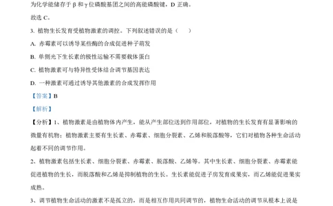 2024年高考生物试卷（全国甲卷）（解析卷）_生物历年高考真题_新&middot;PDF版2008-2025&middot;高考生物真题_生物（按年份分类）2008-2025_2024&middot;高考生物真题