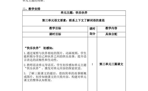 第三单元（教学计划）-（统编版.2024）_一年级语文下册（统编版）_大单元教学课件+教学设计+作业设计+教学计划