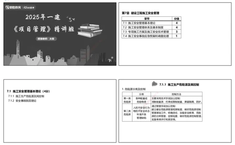 视频48集7.1施工安全管理基本理论（可打印版）_2026年一级建造师_2026年一建管理_2025年一建管理SVIP_02-基础精讲✿高端面授✿深度强化_13-管理《教材精讲班》大微RS_讲义
