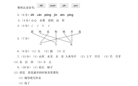 语文（基础卷02）（参考答案）_一年级语文上册（统编版）_期中+期末_期末试卷