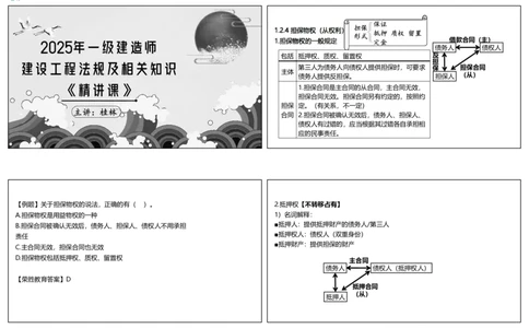 视频05&mdash;06集1.2建设工程物权制度2（可打印版）_2026年一建法规_2025年一建法规SVIP_02-基础精讲✿高端面授✿深度强化_12-法规《教材精讲班》桂林RS_讲义