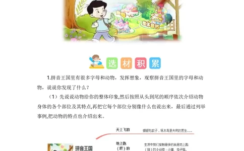 第二单元写话：拼音王国（素材积累）（统编版）_一年级语文上册（统编版）_单元写作能力提升_老课标