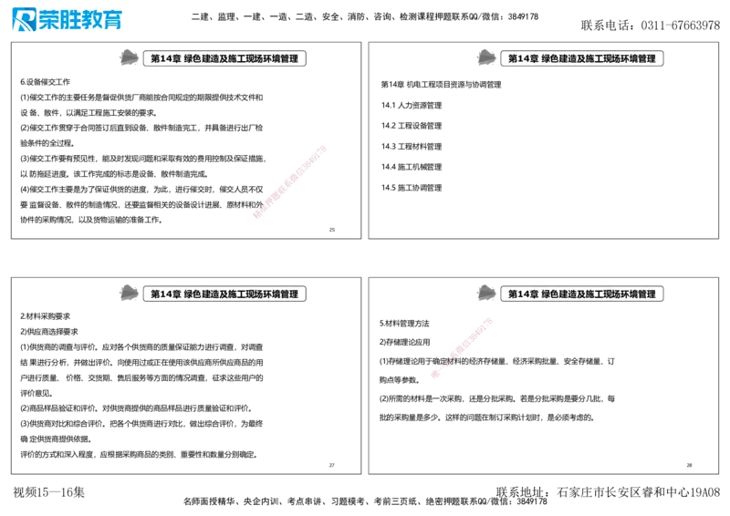 视频15&mdash;16集第三篇项目管理第08&mdash;15章（可打印版）(2)_2026年一级建造师_2026年一建机电_2025年一建机电SVIP_04-冲刺串讲✿考点强化✿小灶集训_讲义