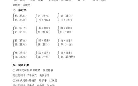 第三单元（知识清单）-（统编版.2024）_一年级语文下册（统编版）_知识清单