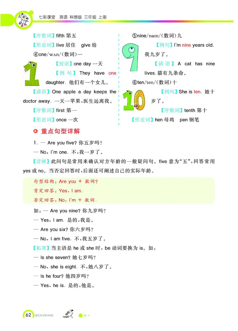 《教材全解》英语3年级上册（KP）_三年级上下册资料_小学三年级学习资料-25年更新版_3-05、小学三年级英语上册_3-5-1、知识点、测试卷、电子书_科普版
