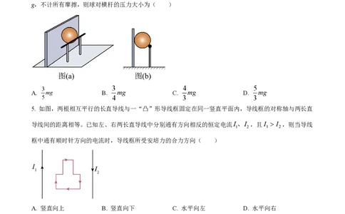 2024年高考物理试卷（贵州）（空白卷）_物理历年高考真题_新&middot;PDF版2008-2025&middot;高考物理真题_物理（按年份分类）2008-2025_2024&middot;高考物理真题