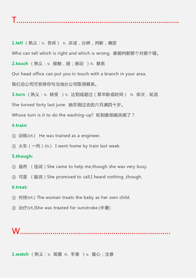 英语05高中英语常考&ldquo;一词多义&rdquo;重点词汇大全_S054高中英语备考必备学习资料包