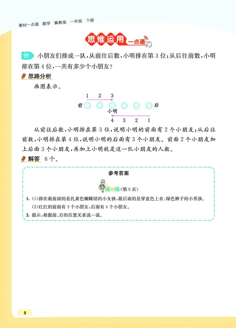 《教材一点通》数学1年级下册（JJ）_一年级上下册资料_小学一年级学习资料-25年更新版_1-04、小学一年级数学下册_1-4-2、练习题、作业、试题、试卷_冀教版_电子册类