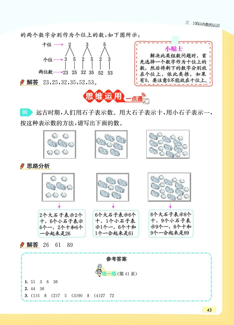 《教材一点通》数学1年级下册（JJ）_一年级上下册资料_小学一年级学习资料-25年更新版_1-04、小学一年级数学下册_1-4-2、练习题、作业、试题、试卷_冀教版_电子册类