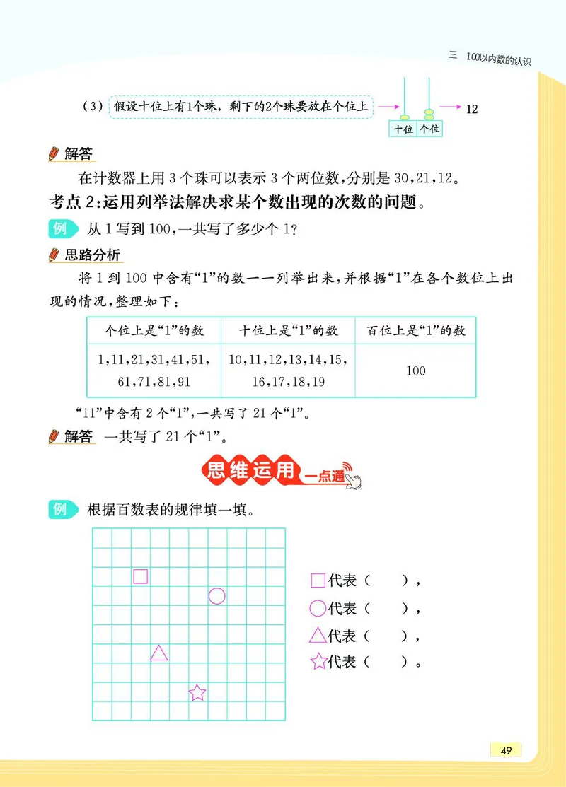 《教材一点通》数学1年级下册（JJ）_一年级上下册资料_小学一年级学习资料-25年更新版_1-04、小学一年级数学下册_1-4-2、练习题、作业、试题、试卷_冀教版_电子册类
