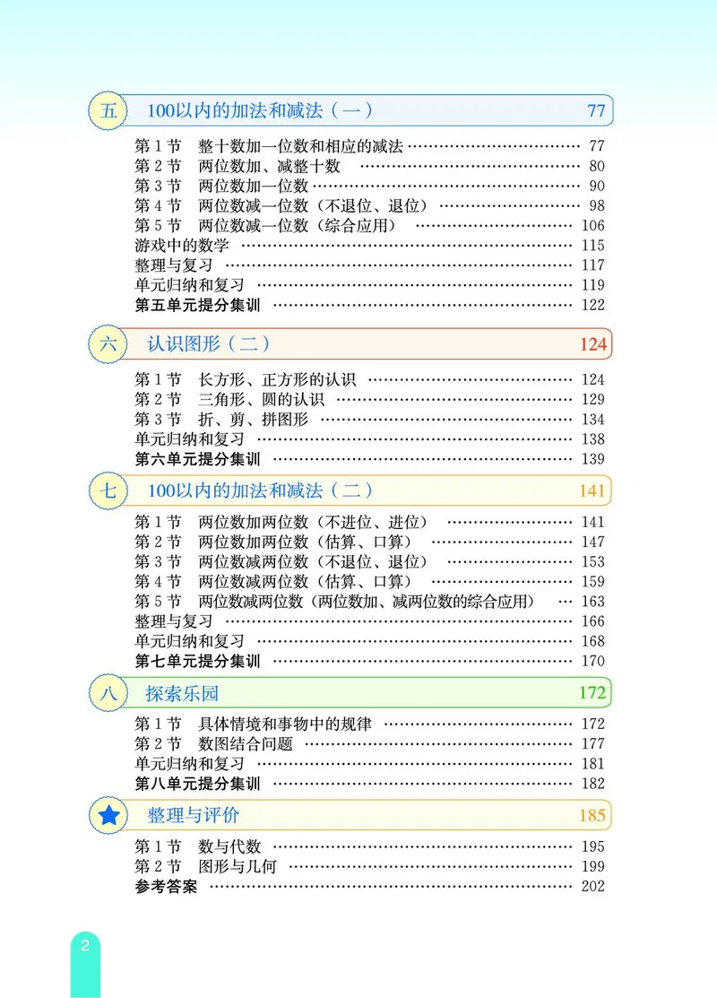 《教材一点通》数学1年级下册（JJ）_一年级上下册资料_小学一年级学习资料-25年更新版_1-04、小学一年级数学下册_1-4-2、练习题、作业、试题、试卷_冀教版_电子册类