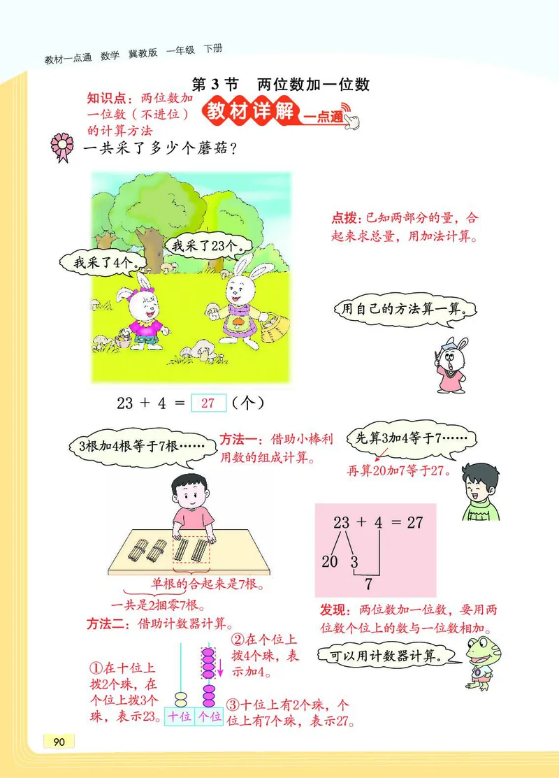 《教材一点通》数学1年级下册（JJ）_一年级上下册资料_小学一年级学习资料-25年更新版_1-04、小学一年级数学下册_1-4-2、练习题、作业、试题、试卷_冀教版_电子册类